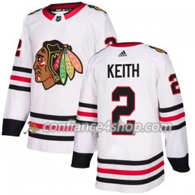 Adidas Maillot de Hockey Chicago Blackhawks Duncan Keith 2 2017-2018 Blanc Authentic - Femme
